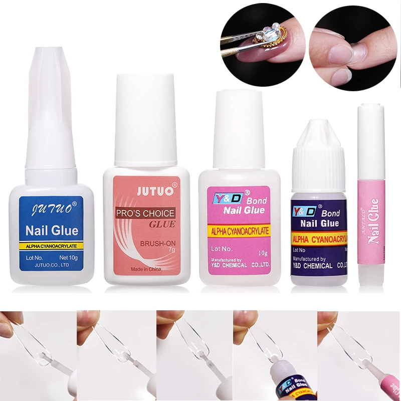 

1 шт. клей для ногтей, УФ-акриловый клей, быстросохнущий клей для накладных ногтей, Искусственный акриловый стикер, инструмент для маникюра и...