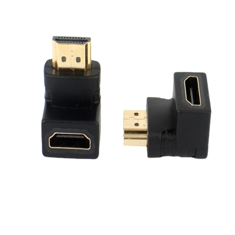 

10PCS For HDMI-compatible Male to Female Right Angle Adapter Connector 90Degree L Shape Cable