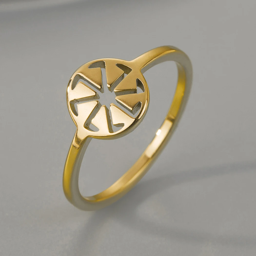 Кольцо с символом викингов Kinitial Kolovrat