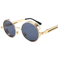 2022 classic steampunk sunglasses men women luxury brand designer roungmetal frame high quality fashion glasses retro sunglasses