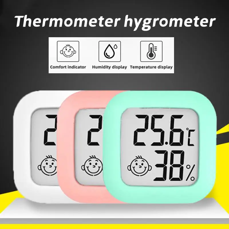 

2 Pcs Mini Indoor Thermometer LCD Digital Temperature Room Hygrometer Gauge Sensor Humidity Meter Indoor Thermometer Temperature