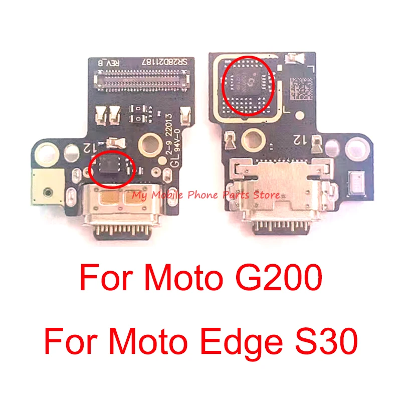 

Высококачественная плата с USB-портом для зарядки с IC, гибкий кабель для Motorola Moto G200, зарядный порт для Moto Edge S30, замена
