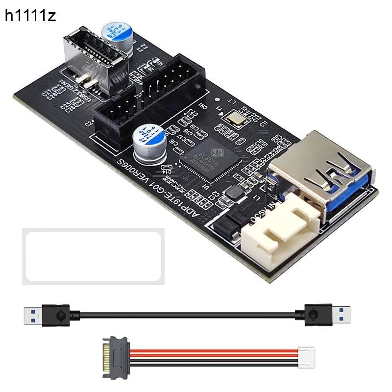 Header 19pin to Type E + 19Pin Motherboard 1 to 2 Splitter USB 3.0 Hub USB Adapter Conector USB 19Pin Connector Extension Cables