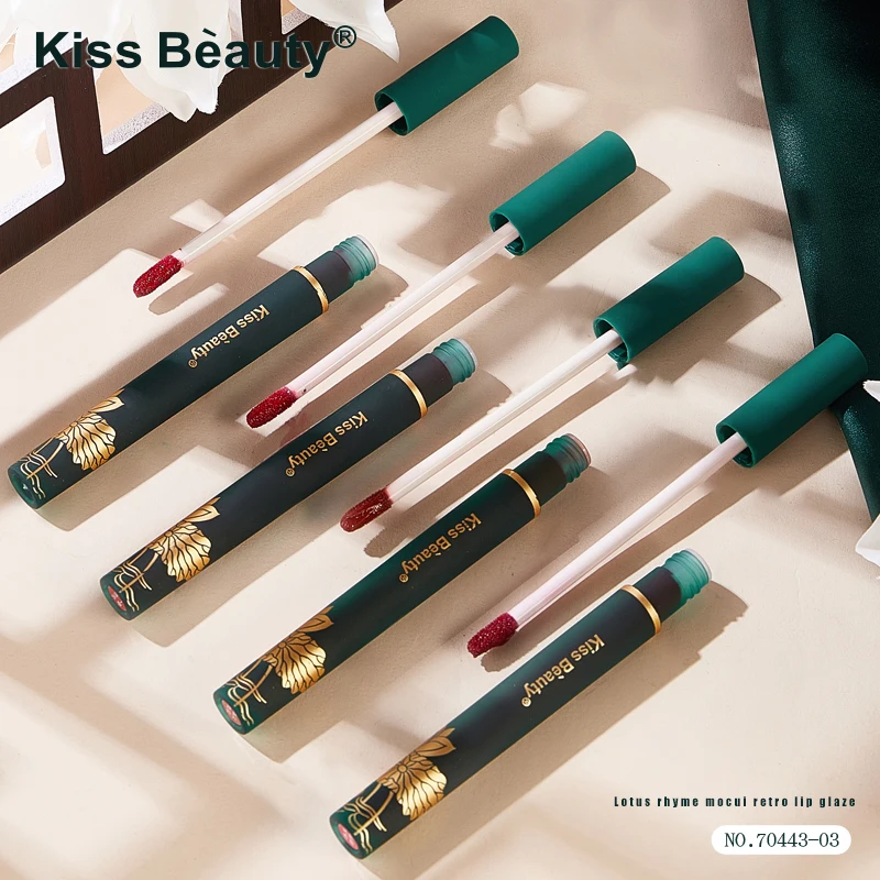 

Non-stick Cup Lipgloss Lip Tint 1pcs Soft Mist Lipstick Classical Lotus Lip Gloss Moisturizing Lips Makeup Velvet Matte Lipstick