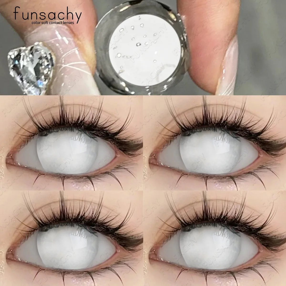 FUNSACHY 1 пара красочных контактных линз на Хэллоуин для глаз разноцветные линзы
