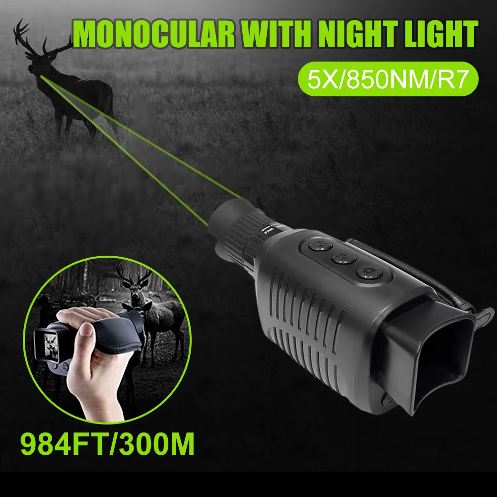 

Digital Monocular with Clear View Day/Night Vision Battery Operated Takes Photos Videos 1.5" Display for Bird Watching Hunting