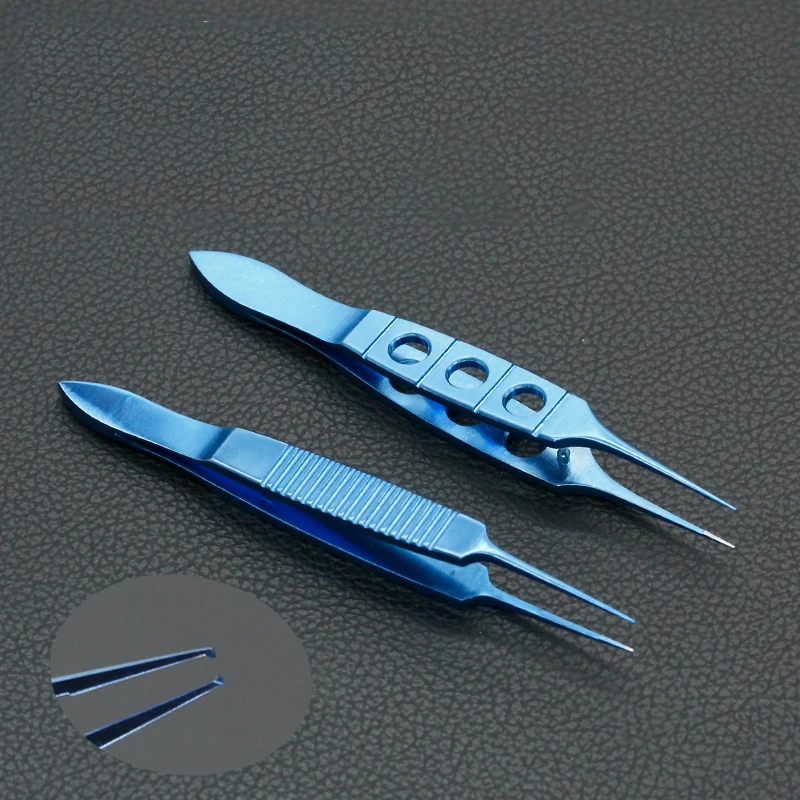 Do double eyelid fat tweezers buried thread tweezers titanium alloy dovetail small fine tweezers 0.3mm with teeth