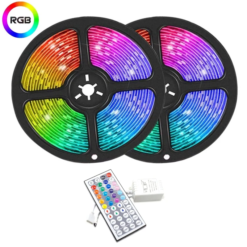 

RGB светильник та светодиодная водонепроницаемая гибкая с пультом управления на 44 кнопки, 10 м