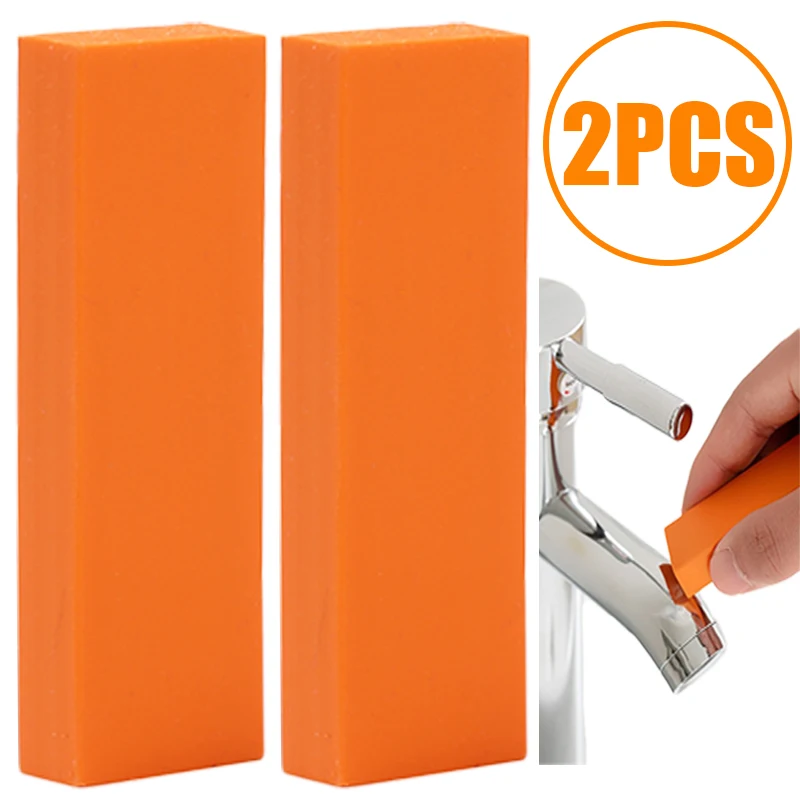 

2pcs Easy Limescale Eraser Stainless Steel Rust Remover Kitchen Faucet Cleaning Rubber Household Scale Brush Tools Accessories
