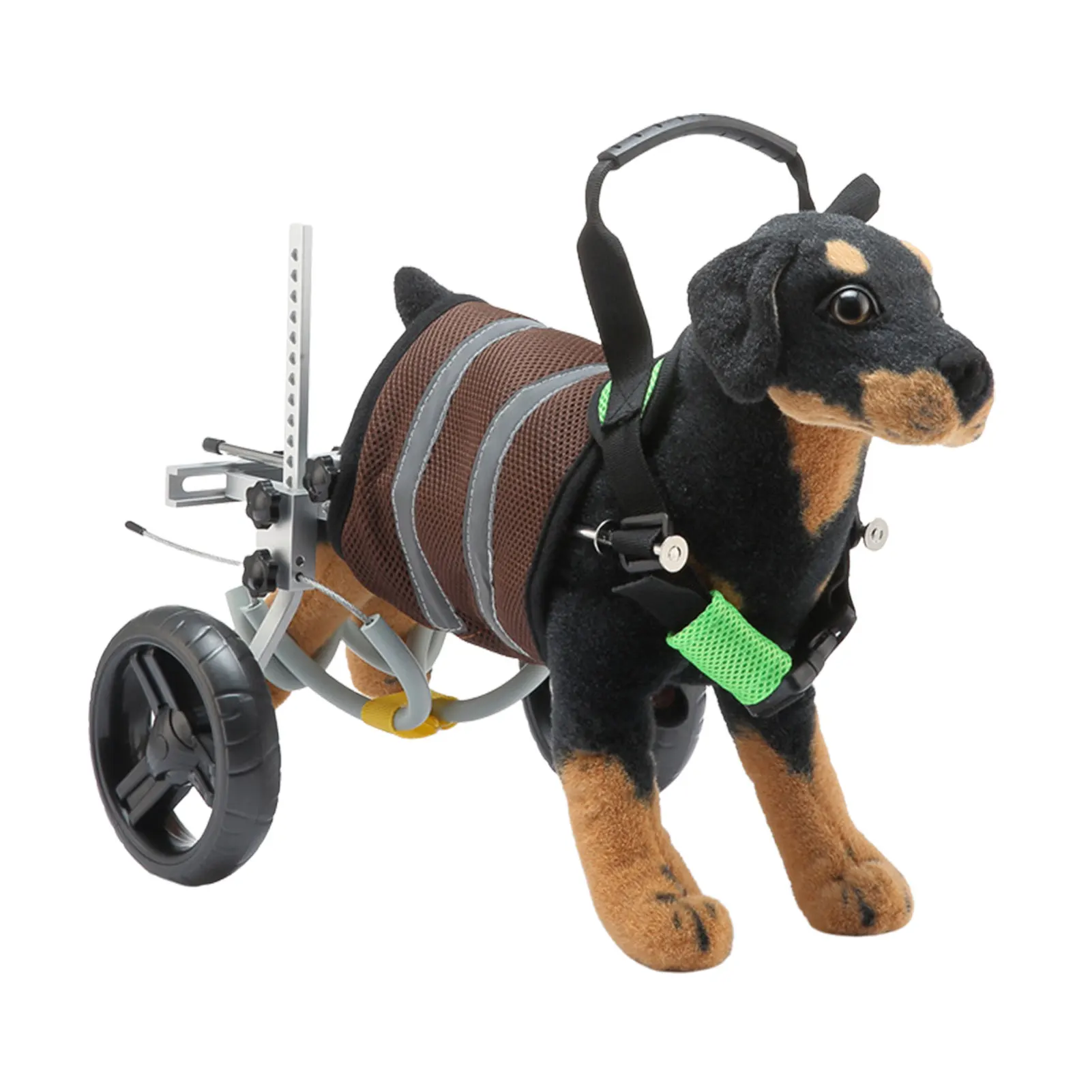 Carrello di riabilitazione leggero regolabile di sostegno della gamba del cane del veicolo di aiuto di camminata del cane della sedia a rotelle dell'animale domestico