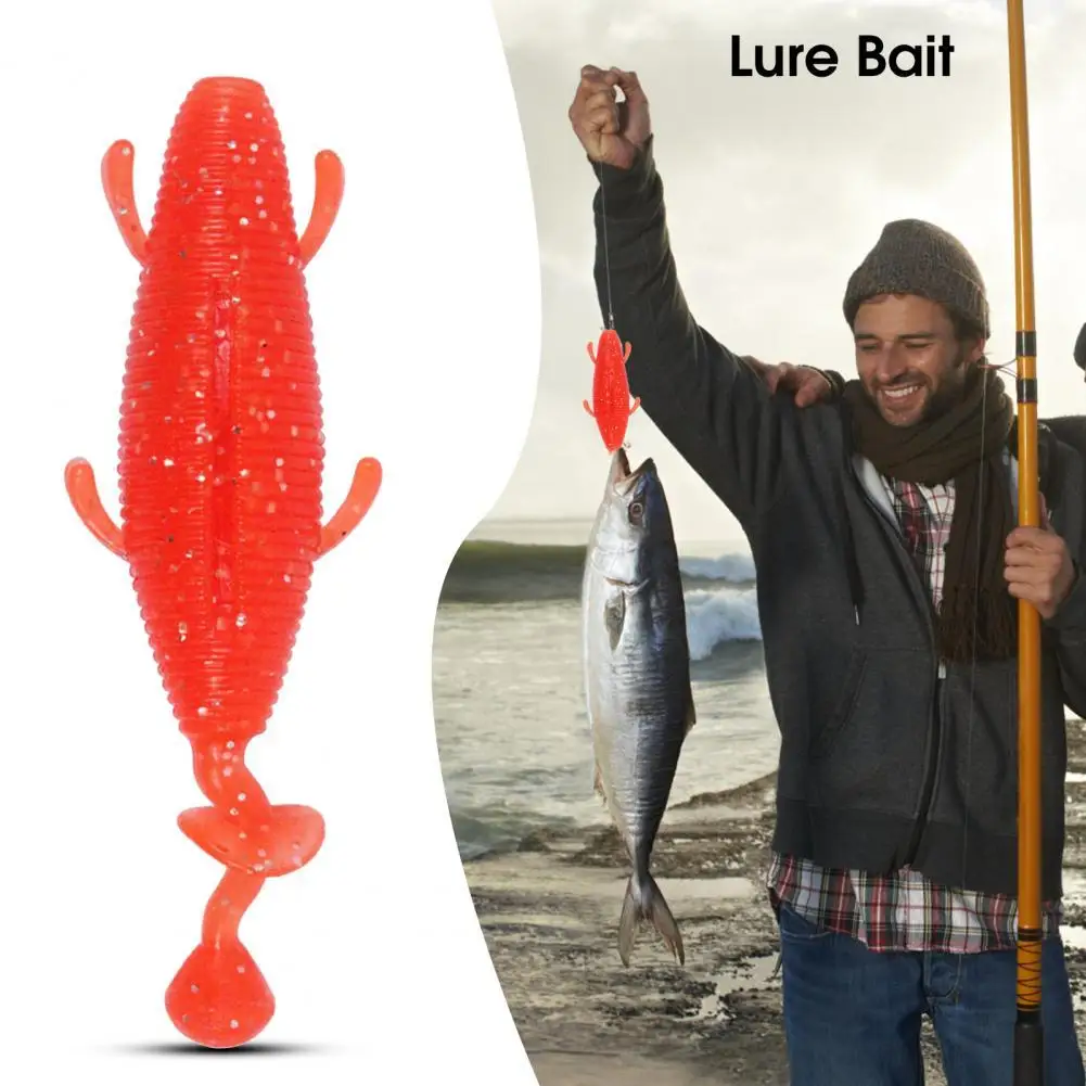 

Hot！4Pcs 15g Fish Lure Bait High Simulation Tempting Elastic Luminous Living Larva Shape Soft Fake Lure Fishing Tackle