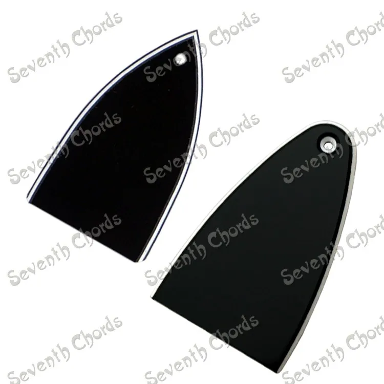 

2 Pcs Black Plastic1 hole Truss Rod Cover Plate For Bass Guitar Replacement Parts / HA2006/HA2009