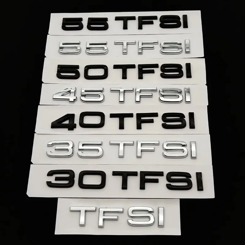 Фото 3D ABS 30, 35, 40, 45, 50 55 TFSI логотип, эмблема багажника автомобиля, значок, наклейка для Audi Q3 Q5 Q7 A1 A2 A3 A4 A5 A6 A7 A8, аксессуары №1