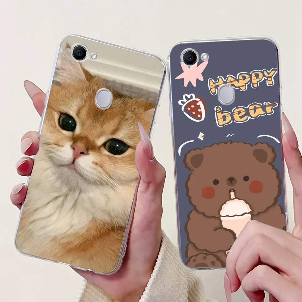 Чехол для OPPO F7 2018 чехол с рисунком Милый кот мягкий силиконовый F 7 OPPOF7 CPH1819 CPH1821