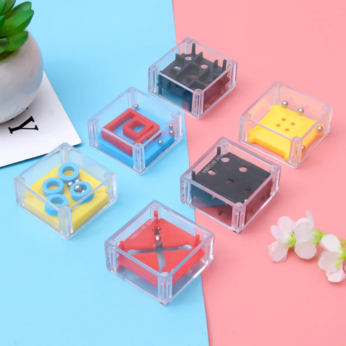 

10 PCS Balanceing Beads Toy Colorful Maze Ball Puzzles Decompression Toys