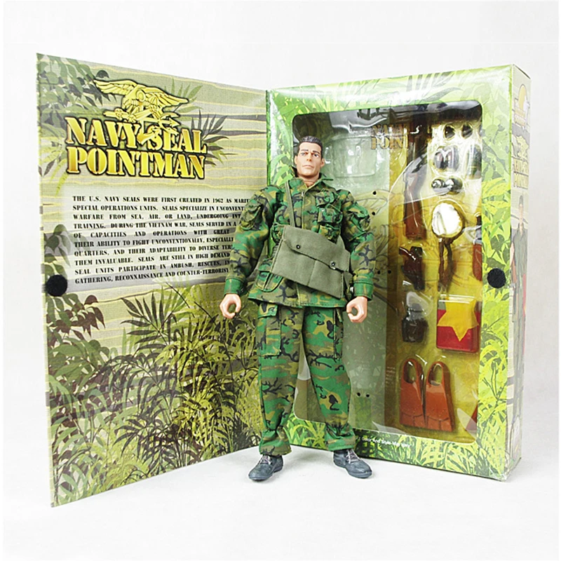 

21st 1/6 Scale 30cm Century Articulated Soldier Vietnam War US Navy SEAL Scout Set Action Figures Doll Model for Fans Gifts