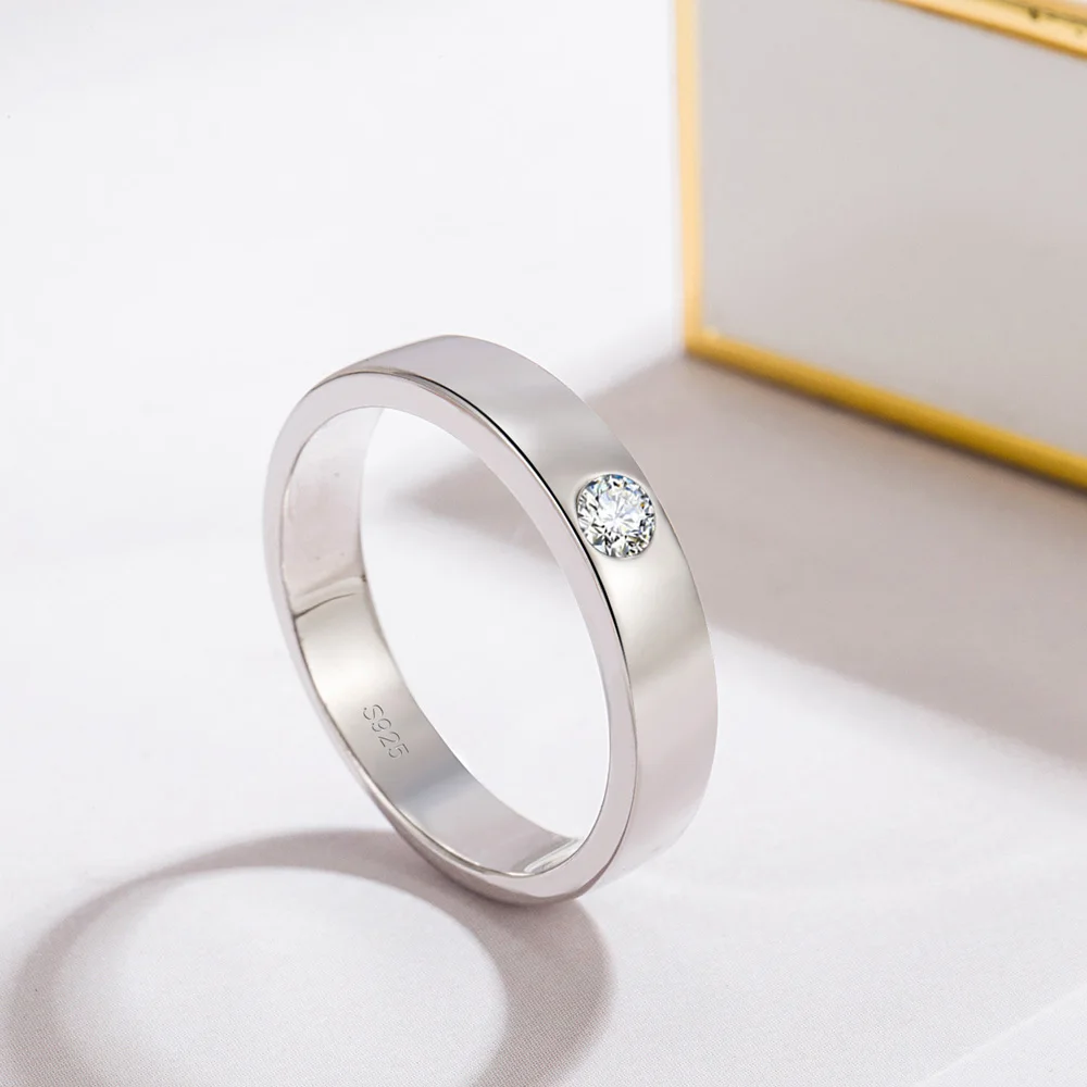 Модные парные кольца из стерлингового серебра 925 пробы для женщин и мужчин кольцо