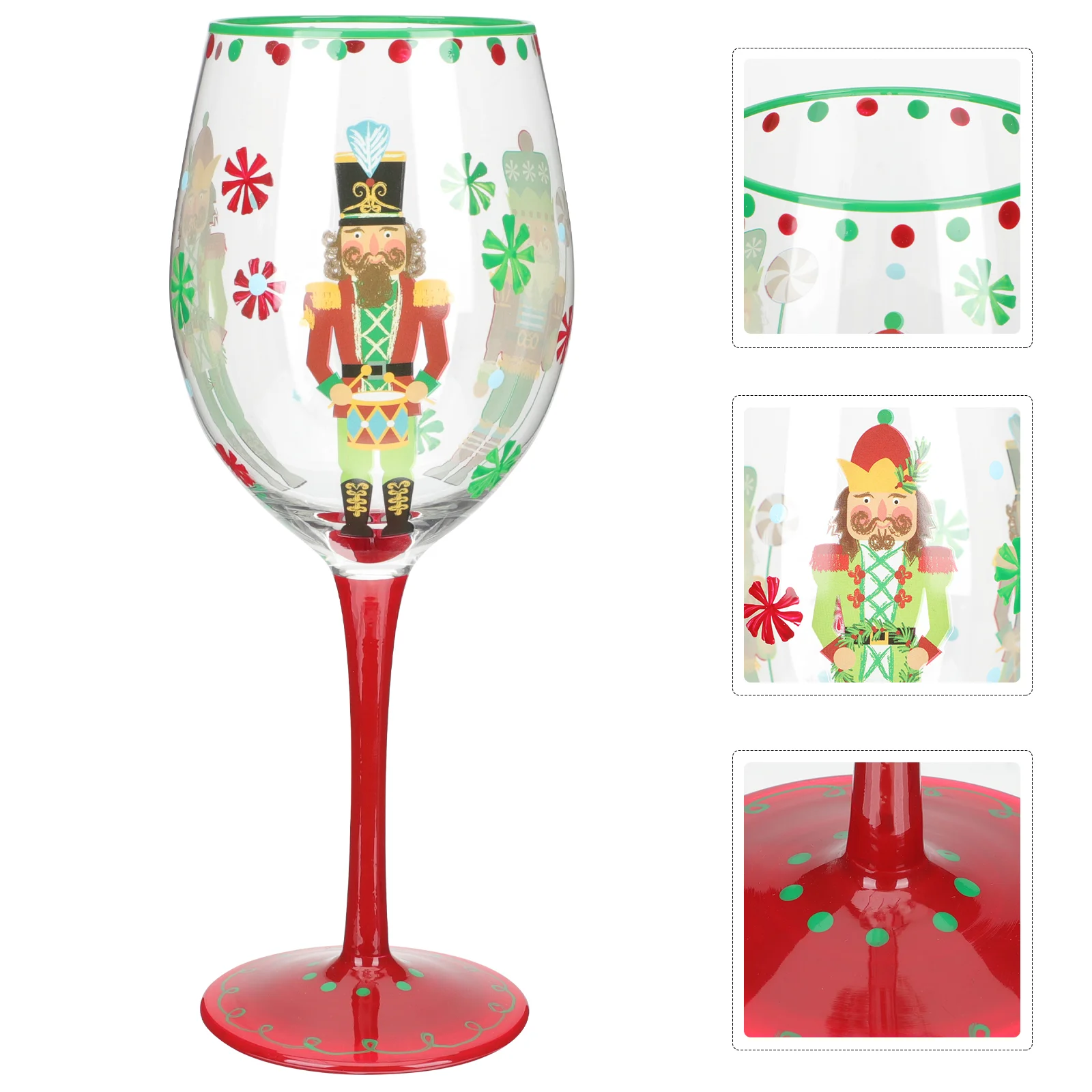 

Glasses Christmas Glass Cup Gobletcups Drinking Party Red Snowman Goblets Cocktails Holiday Funny Novelty Santa Flutes Stemware