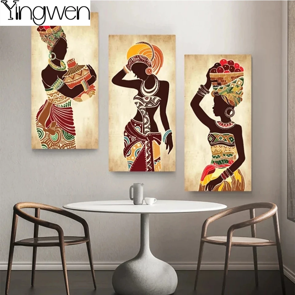 5d Diy Diamond Painting African Girls Full Diamond Embroidery Black Woman Cross Stitch Kit Mosaic Picture Ethnic Art Home Decor