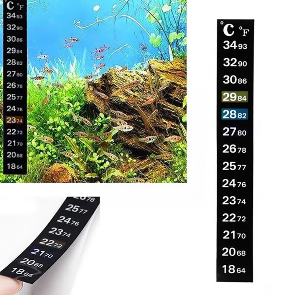 

Stick-on Digital Aquarium Fish Tank Fridge Thermometer Temperature Control Measurement Products Tools Stickers Sticker W2J8