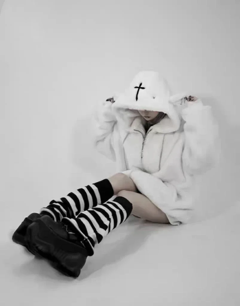 Толстое меховое пальто в японском стиле Sub-Culture Осень-зима Харадзюку серия Mine