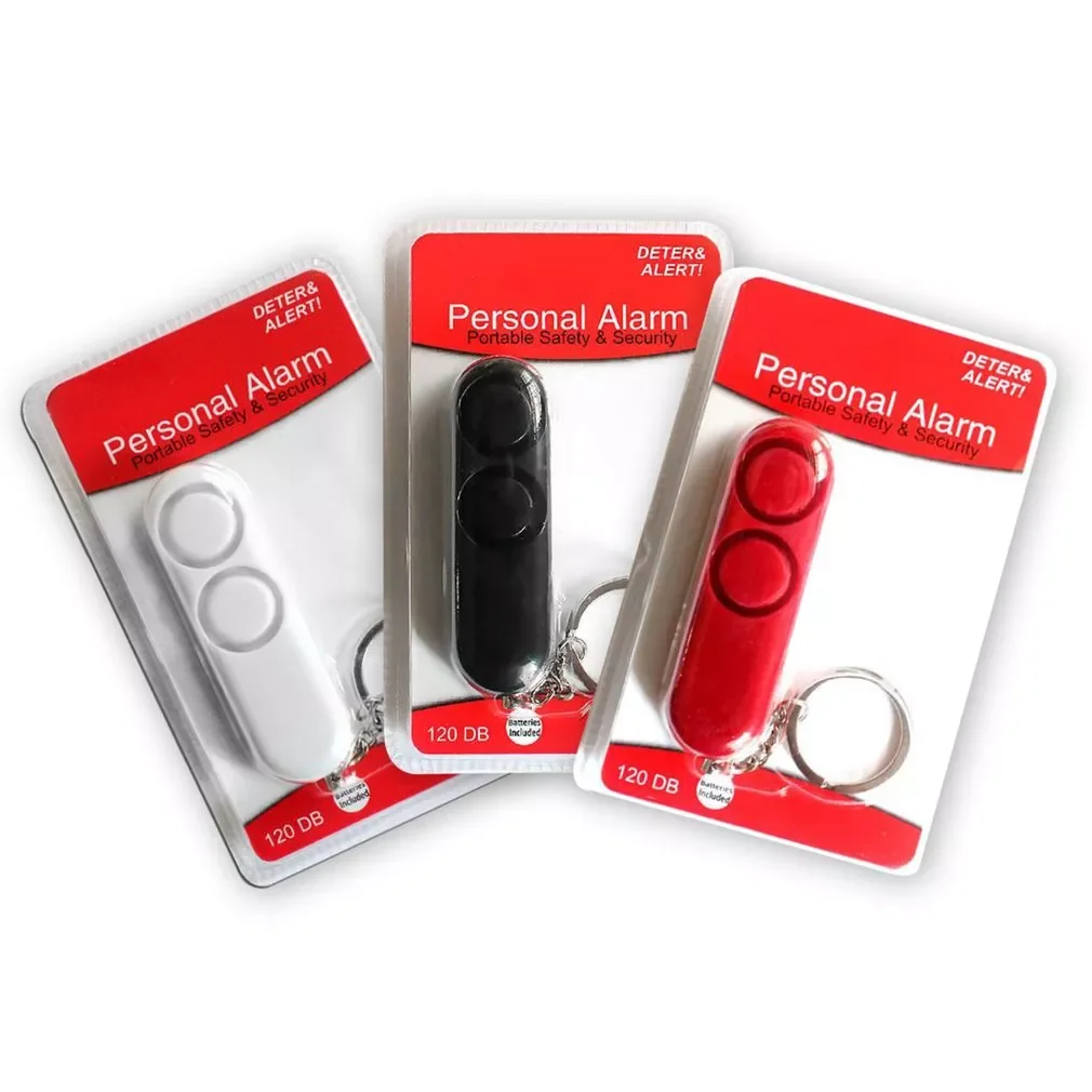 

Fashion 120dB Anti-rape Device Dual Speakers Loud Alarm Attack Panic Safety Personal Security Keychain Bag Pendant