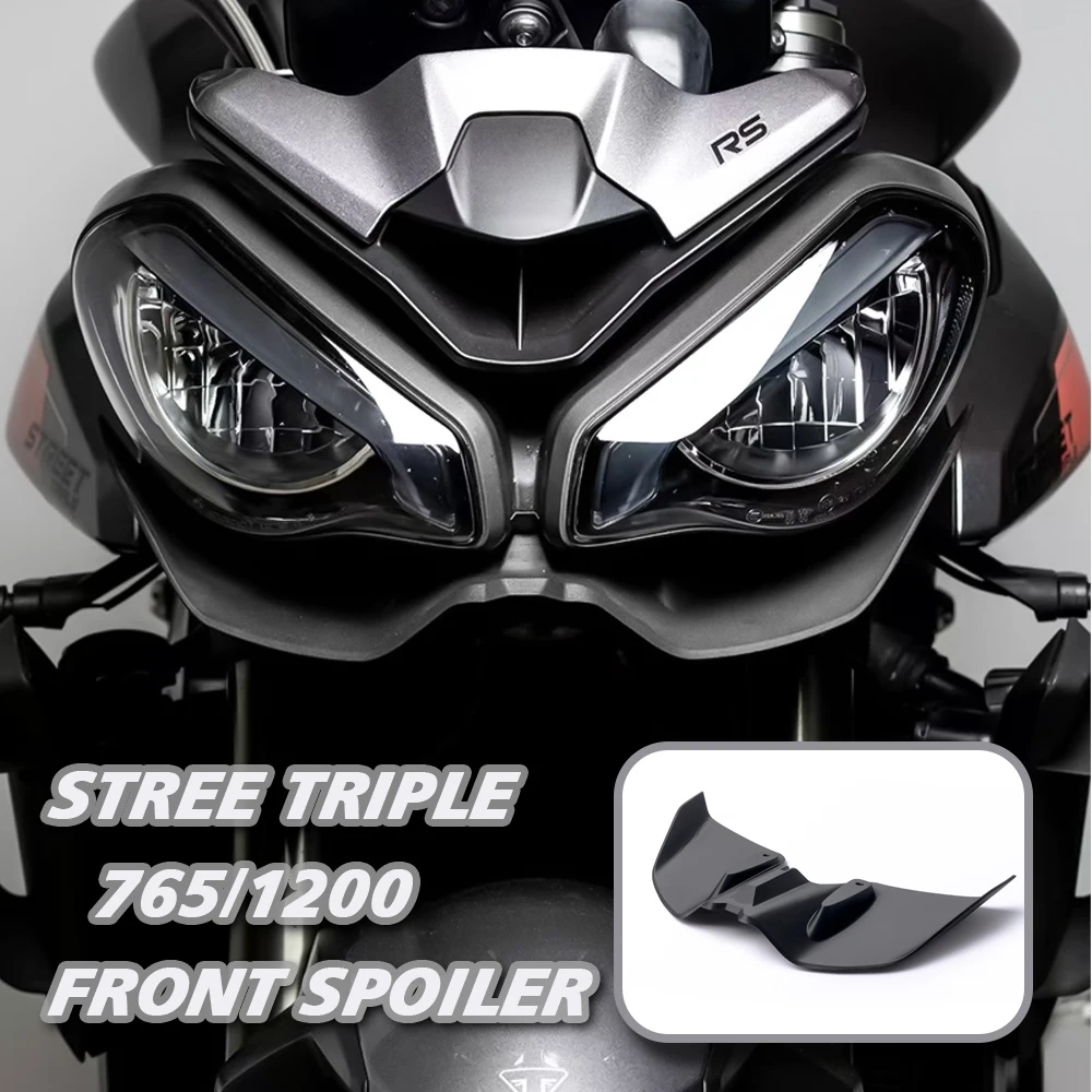 Фото Для Triumph Street Triple 765 RS 1200 RS передний спойлер нижний спойлер нижняя губа GP WING DOWNFORCE NAKED передние спойлеры №1