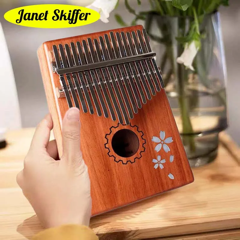 

High Quality Kaimba Thumb Piano Africa Finger Pianoforte 17 Keys Machine Instrumento with Tuning Hammer Learning Book for Kids