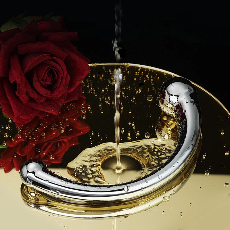 Металлическая анальная пробка с двойной головкой массажер простаты G-точка