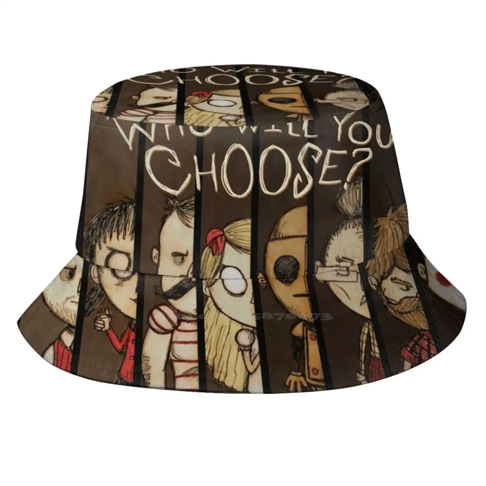 

Don'T Starve : Who Will You Choose  Flat Top Breathable Bucket Hats Dont Starve Klei Indie Games