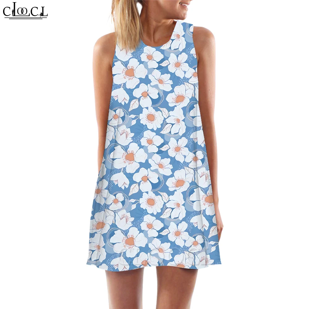 

Женское летнее платье без рукавов, с 3D-принтом