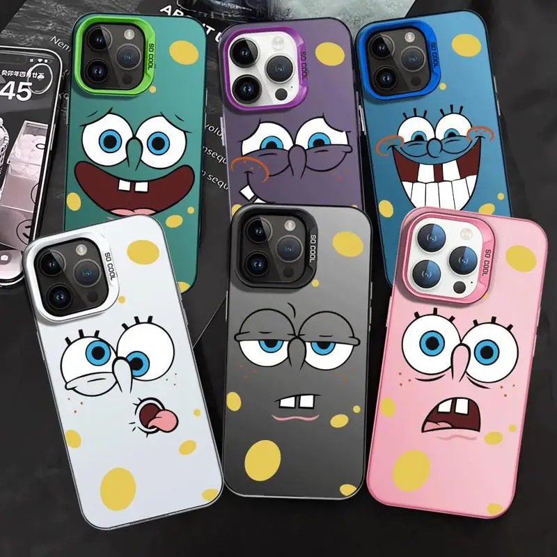 Забавный чехол Губка Бобс для Samsung Galaxy S25 S24 S23 S22 S21 S20 Note20 Ultra Plus FE M31 4G 5G матовая