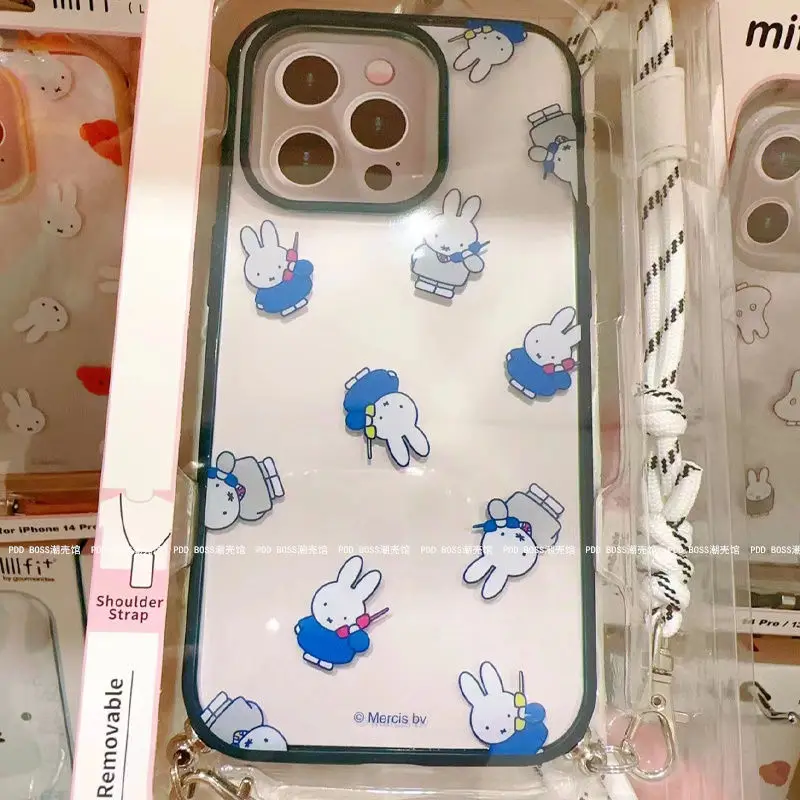 

Kawaii Cute Miffy Phone Case Iphone 15/14Promax Phone Case Cute Miffy Apple Anti Drop Soft Case Holiday Gifts