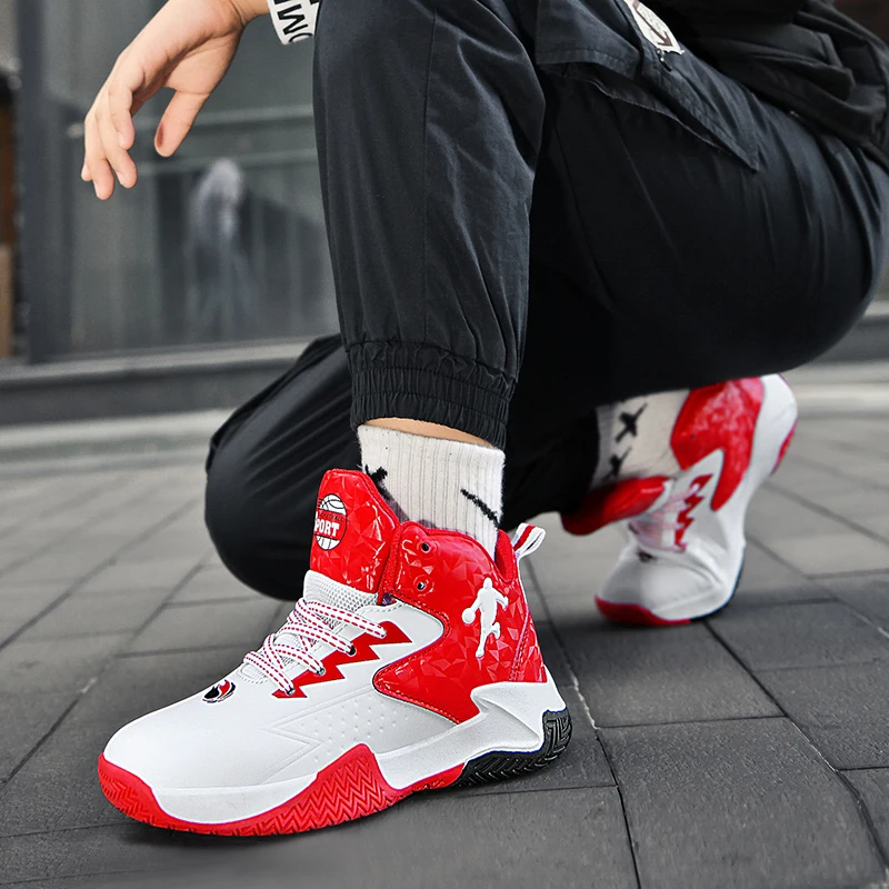 Children's Professional Basketball Shoes Teenagers' Fashion Anti-skid Training Basketball Shoes Children's Sports Shoes