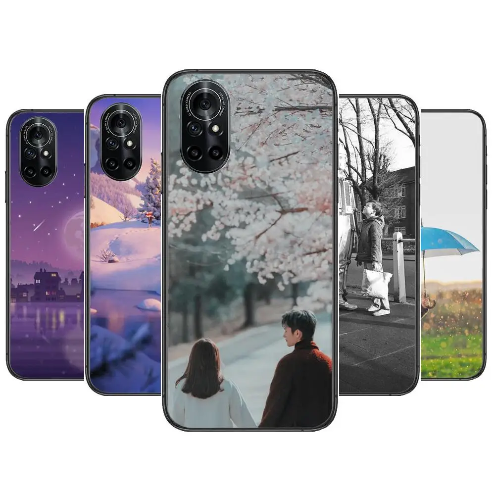 

comfortable wind Clear Phone Case For Huawei Honor 20 10 9 8A 7 5T X Pro Lite 5G Black Etui Coque Hoesjes Comic Fash design