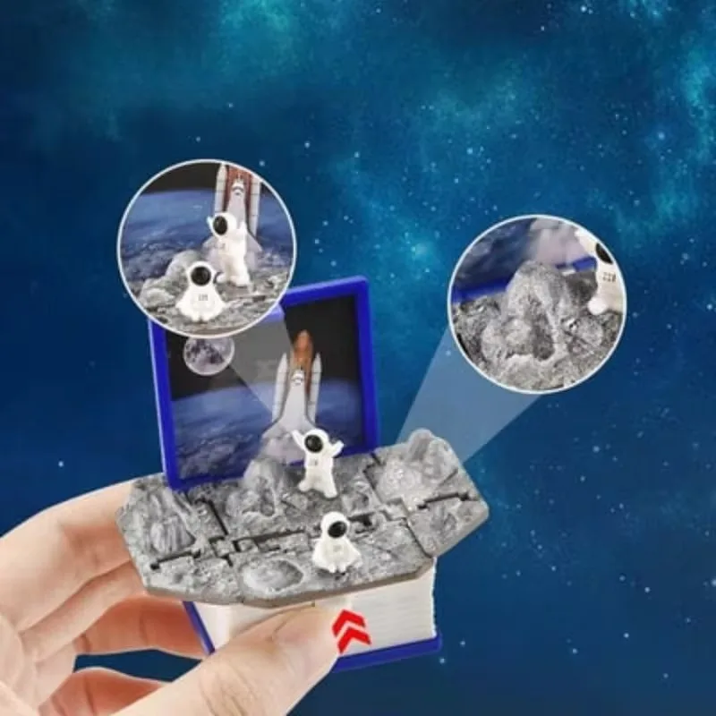 3d Складная всплывающая книга сцена брелок творческий складной Динозавр мир