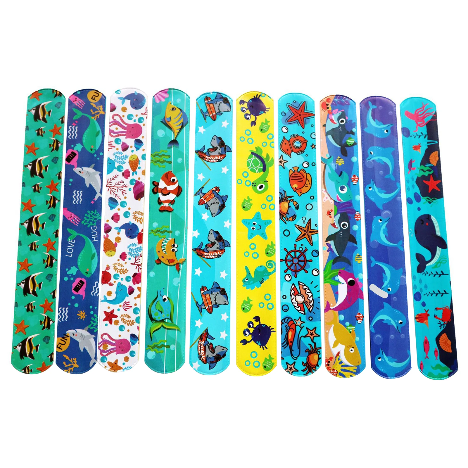 

Браслеты Slap, оптом, 22 шт., милые морские узоры, браслет на запястье, подарок на день рождения, классный подарок