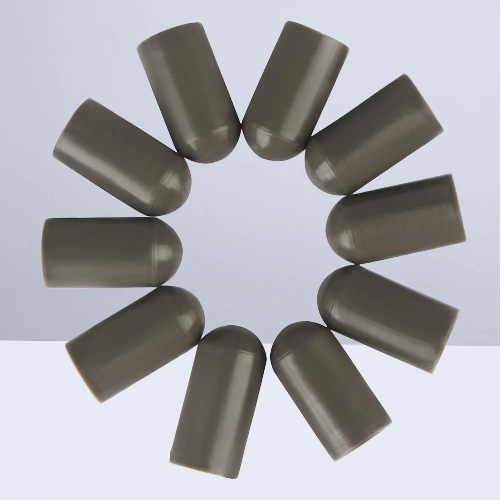 

10pcs Silicone Drumstick Silent Tips Mute Drum Stick Mallet Protectors Covers Drumstick Practice Tips (Coffee)