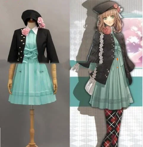

Hight Quality Anime AMNESIA Heroine Lolita Dress Woman Cosplay Costume Dress + Coat + Hat