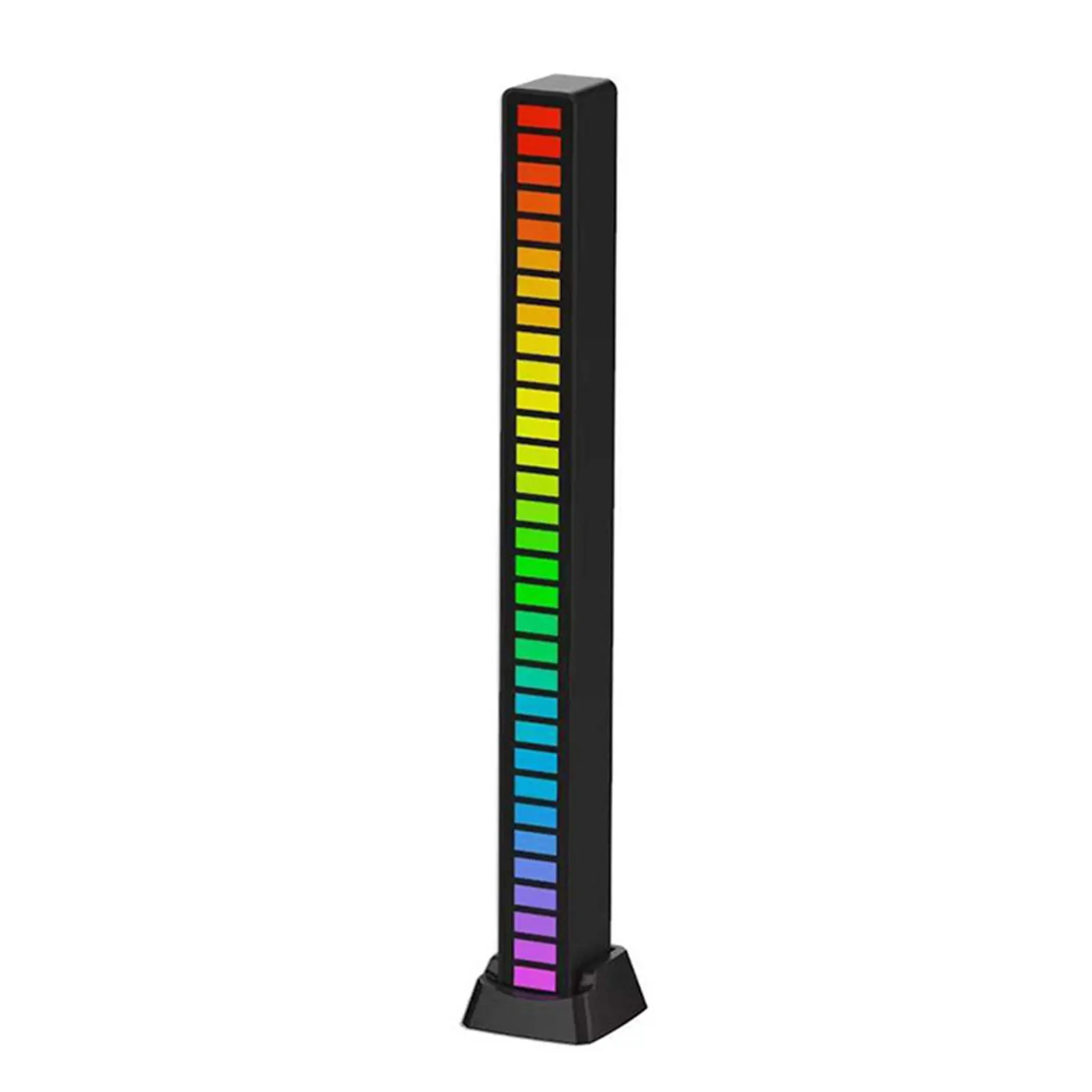 

Home Decor Sensitive Novelty Base Sticker Car RGB Ambient Adjustable Mode Rhythm LED Light Bar Romantic Date Sound Control Party