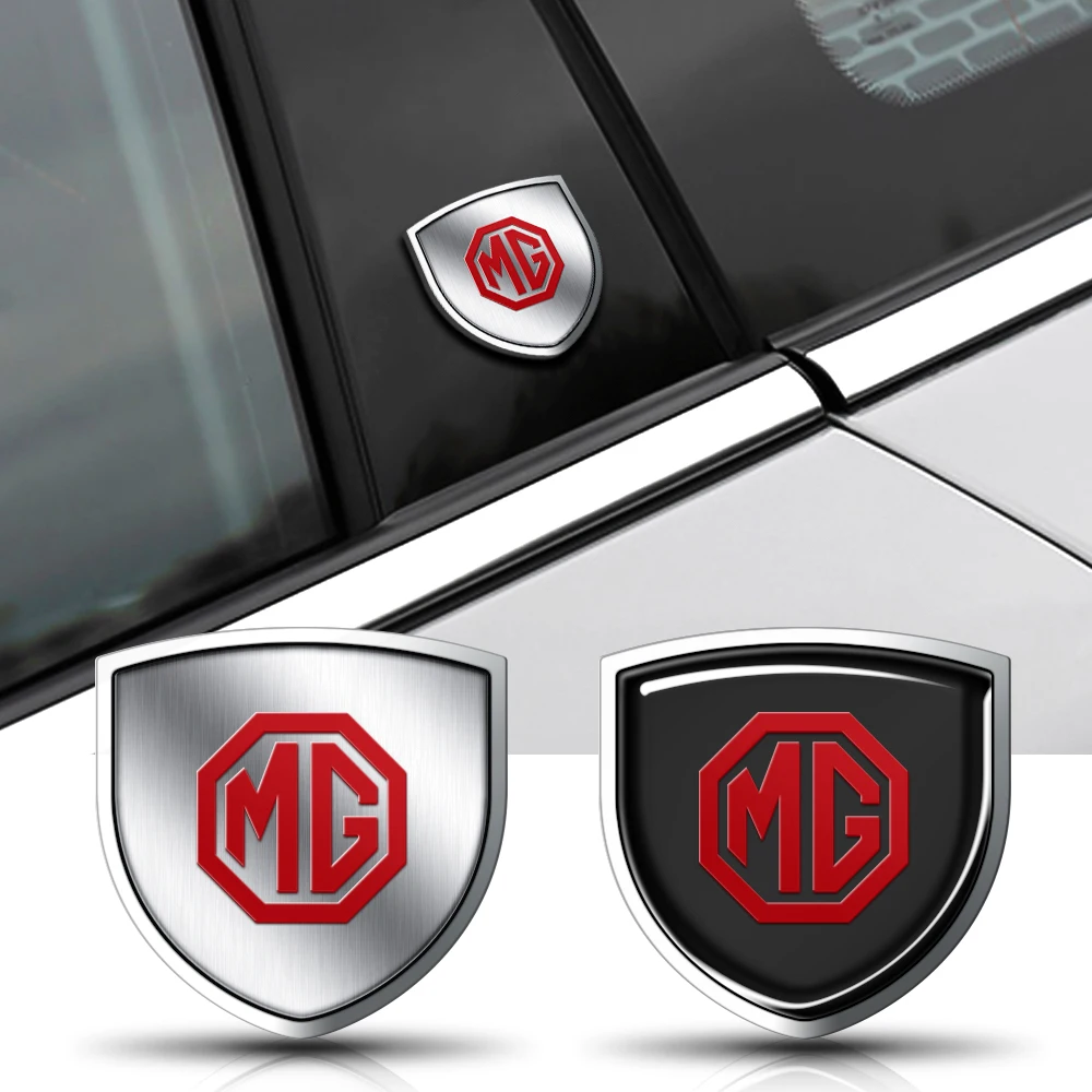

2pcs Metal Shield Car Door Side Window Body Decals Stickers Accessories For MG Tesla Nissan Land Rover Lada Suzuki Subaru Fiat