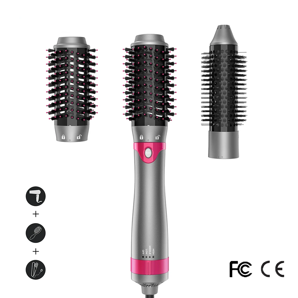 

NEW2022 Hair Dryer and Volumizer Blower Quick Dry One Step Hot Air Brush Straightener Curling Comb Styling TooI Hairdryer