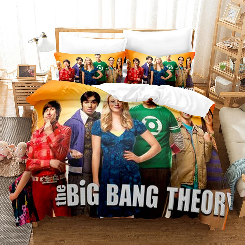 

3D printed The Big Bang Theory Bedding TBBT Set Down Quilt Cover with Pillowcase Double Complete Queen King Bedding