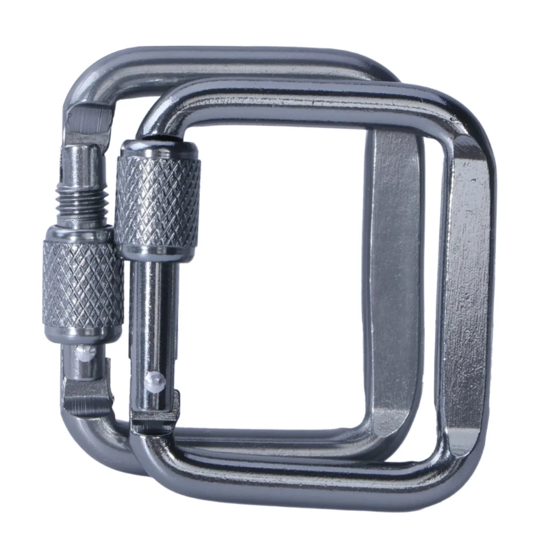 Алюминиевый брелок с защитной пряжкой карабин фиксирующимся крючком и винтовым