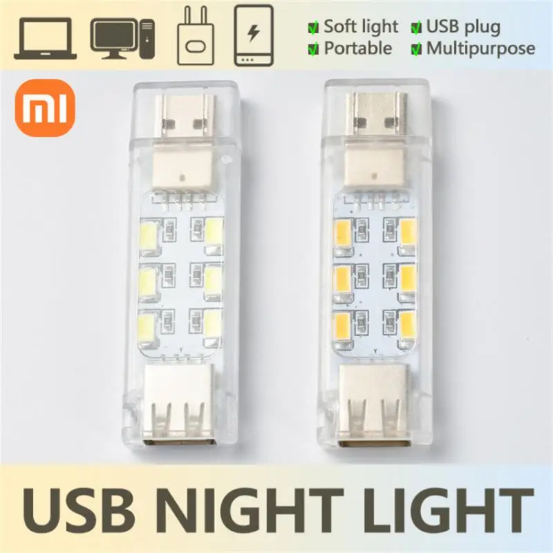 

XIAOMI Portable USB LED Light DC5V 12LED Double-sided Bright Mini Night Light Lamp Reading Light Mobile Power Light Stackable