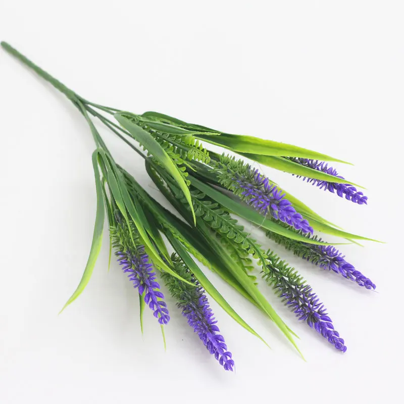 

6 Heads/Bouquet Artificial Water Plants Lavender Plastic Butterfly Fern Flower Window Decoration For Wdding Home Decor