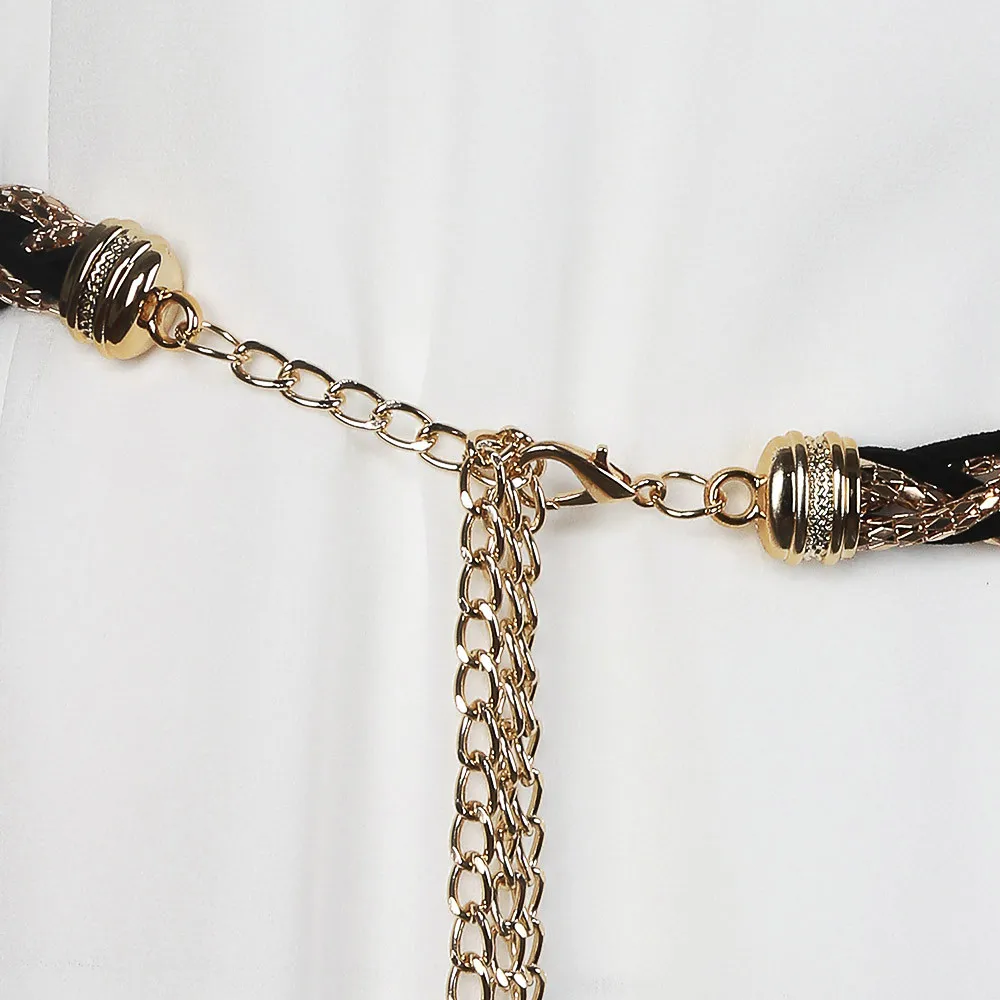 Женский модный ремень с металлической цепочкой и жемчугом роскошный брендовый