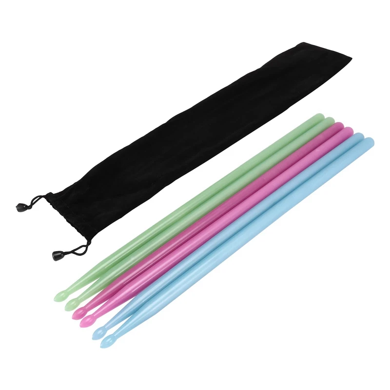 

3 Pair Professional Luminous Drum Sticks Drum Percussion Instrument Accessories