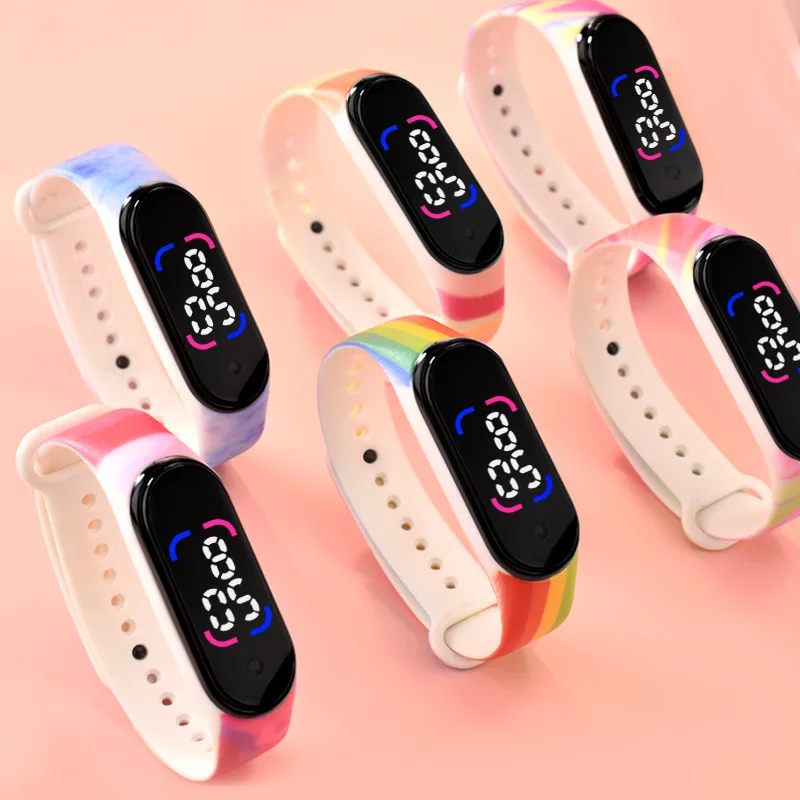 

2022 Newly Fashion LED Watch For Women Men Digital Bracelet For Girl Waterproof Stopwatch Sport Wristwatch Luminous Display