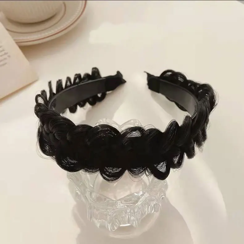 

Молодой парик, обруч для волос, коса из рыбьей косы, жареная тесто, крутящаяся тесьма с зубцами, прессованный орнамент для волос, женский головной убор, пушистая ручная работа